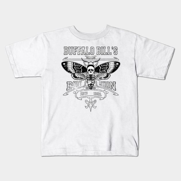 Buffalo Bills Body Lotion Black and White Kids T-Shirt by Unfluid